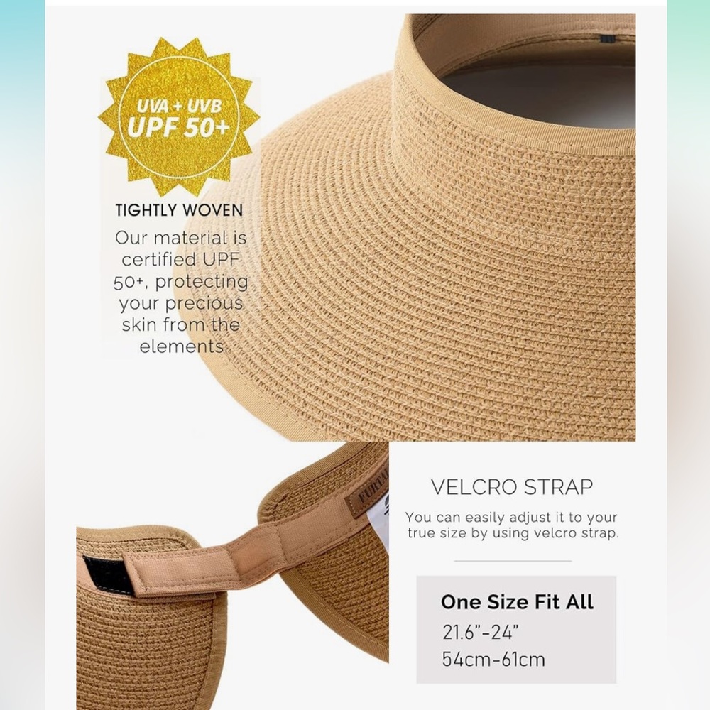 Women's Tan Sun Hat - Picture 8 of 8